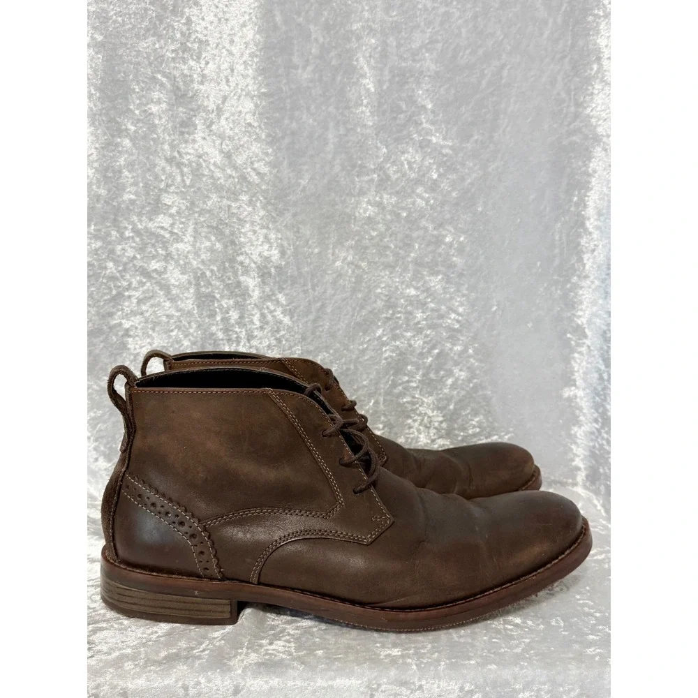 Rockport Leather Wynstin Chukka Mens Boots Dark Brown Leather CG7303 Size 8.5 M